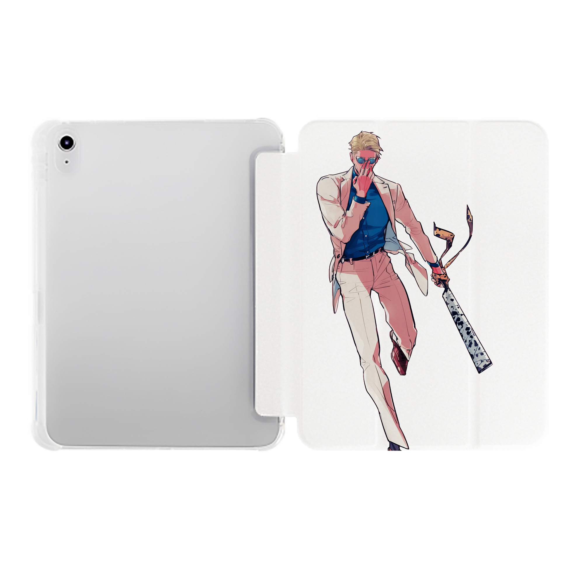 （画像用） 呪術廻戦 Jujutsu Kaisen IPad ケース ペン収納付き 三つ折りスタンド PUレザー×シリコン 対応機種9.5/10.5/10.9インチ